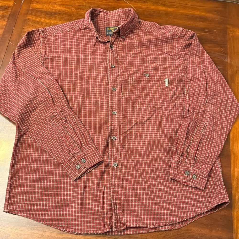 WoolRich Men’s Outdoors Plaid Red Rock 100% Cotton